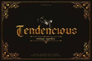 Tendencious - Vintage Gothic Display Typeface Font Download