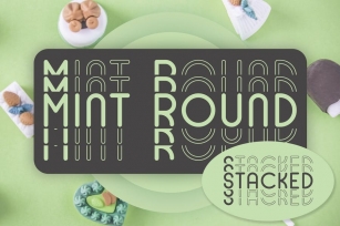 Mint Round - Stacked - Mirrored Font Font Download
