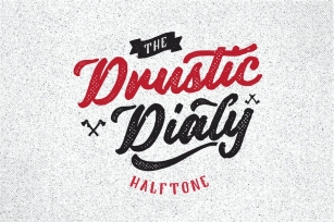 Drustic Dialy Script Halftone Font Download