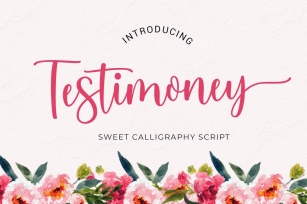 Testimoney Modern Calligraphy Font Download