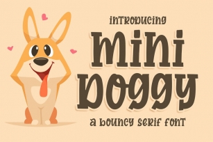 Mini Doggy a Bouncy Serif Font Font Download