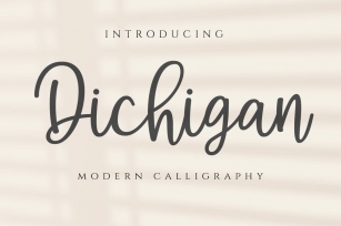 Dichigan - Modern Calligraphy Script Font Download