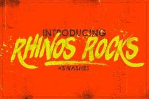 Rhinos Rocks Brush Font Font Download