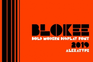 BLOKEE - Modern Blockletter Font Font Download