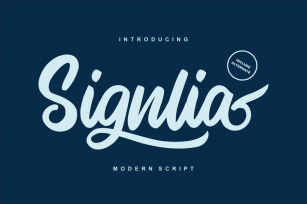 Signlia | Modern Script Font Font Download