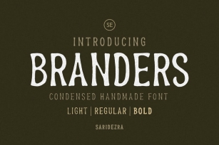 Branders - Condensed Handmade Font Font Download