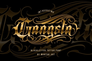 Gangsta Typeface | Tattoo Fonts Font Download