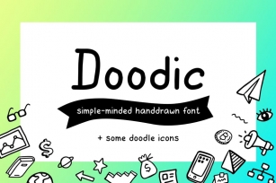 Doodic| font with doodle icons Font Download