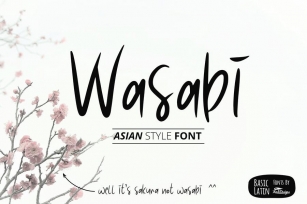 Wasabi Asian Style Font Font Download