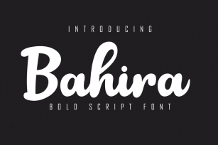Bahira Bold Script Font Font Download