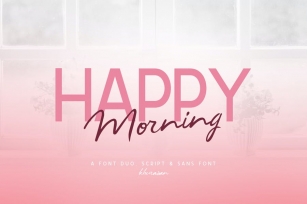 Happy Morning Font Duo Font Download