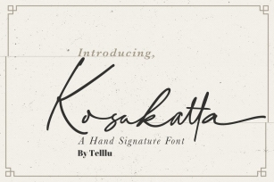 Kosakatta Signature Font Download