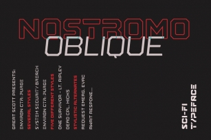 Nostromo Oblique Font Download