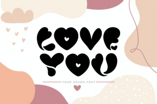 Love You Hand Drawn Valentine Font Font Download