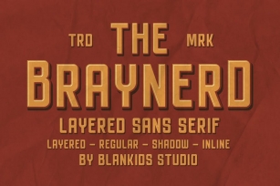 Braynerd - Layered Sans Serif Font Download