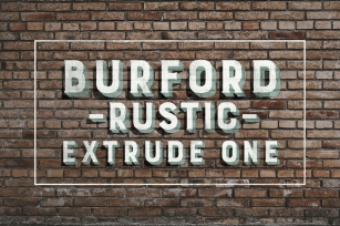 Burford Rustic Extrude One Font Download