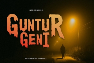 Guntur Geni - Handpainted Typeface Font Download