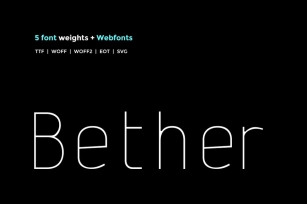 Bether Sans - WebFont with 5 weights Font Download