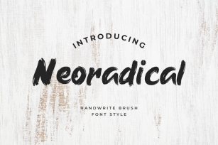 Neoradical Handwritten Brush Font Font Download