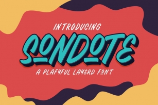 Sondote Playful Extrude font Font Download