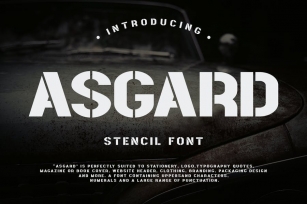 Asgard - Urban Stencil Font Font Download