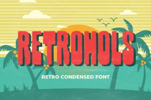 Retrohols - Retro Condensed Font Font Download