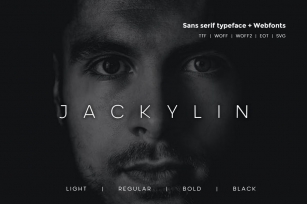 Jackylin - Typeface + WebFont with 4 weights Font Download