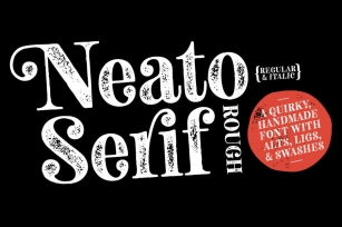 Neato Serif Rough Font Family Font Download