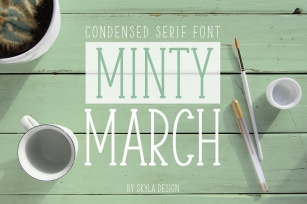 Condensed serif font, Minty March Font Download