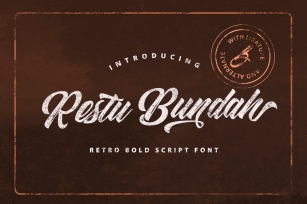Restu Bundah - Retro Bold Script Font Font Download