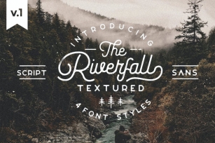 Riverfall Rounded Textured Typeface Font Download