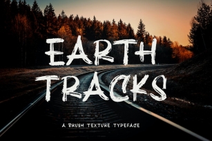 Earth Tracks - Brush Texture Font Font Download