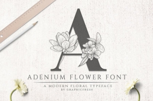 Adenium Flower Font Font Download