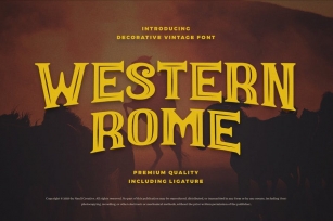 Western Rome - Vintage Western Font Font Download