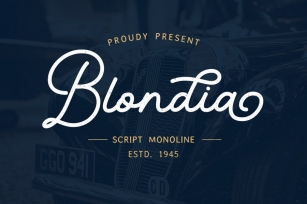 Blondia - Elegant Vintage Monoline Script Font Download