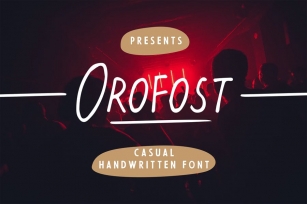Orofost - Casual Handwritten Font Font Download