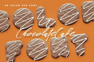 Chocolate Cake Color Font Font Download