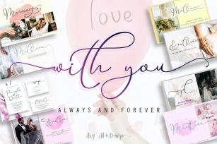With You // Lovely Script Font Font Download