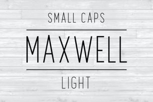 Maxwell Sans Small Caps Light Font Download