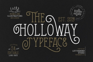 The Holloway Typeface + EXTRAS Font Download
