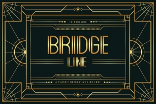 Bridge Line - Art Deco Display Typeface Font Download