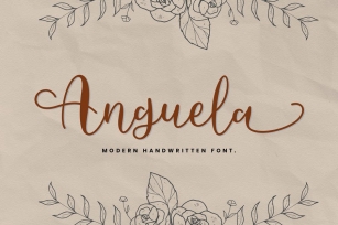 Anguela Script Modern Calligraphy Handwriting Font Download