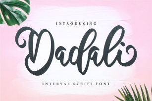 Dadali - Interval Script Font Font Download
