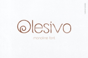 Olesivo | Monoline Font Font Download