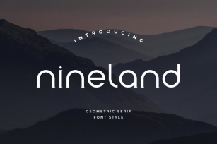 Nineland Modern Geometric Serif Font Font Download