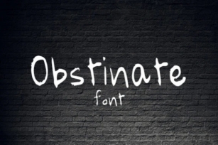 Obstinate Font Download