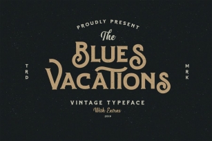 Blues Vacation Typeface Font Download