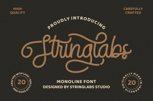 Stringlabs - Monoline Retro Font Font Download