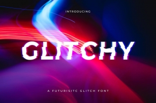 Glitchy - A digital Glitch Font Font Download