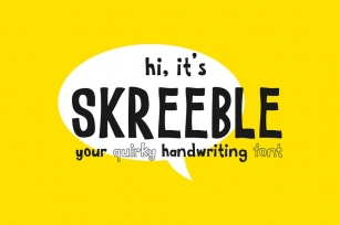 Skreeble - A Fun Sans Serif Font With Quirky Shape Font Download